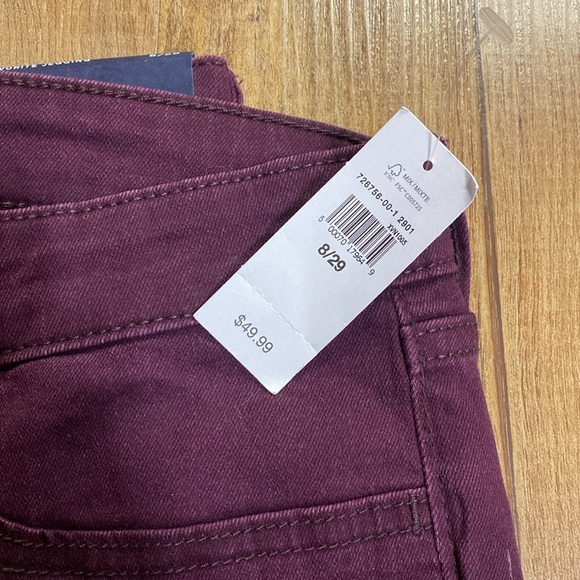 Gap maroon favorite Jegging jeans size 8 NWT - Picture 8 of 10